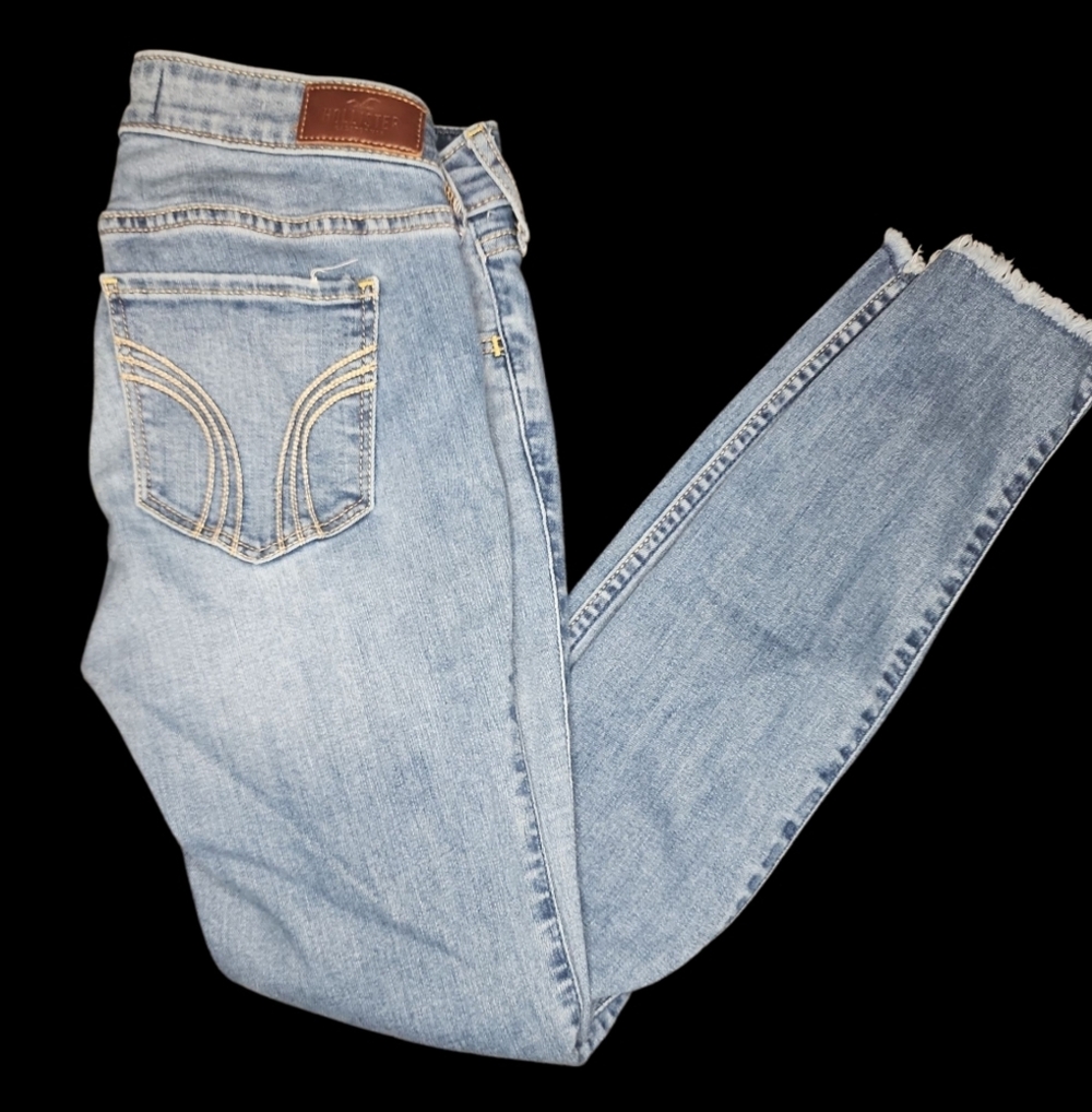 Hollister Low Rise Super Skinny Jean Distressed Front size 25/28 - Picture 4 of 6